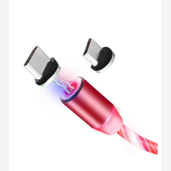 Magnetic Cable 2in1 Micro USB / Type C / Καλώδιο με μαγνητικό βύσμα 1m - Red