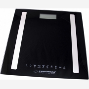 Esperanza EBS016K black Ηλεκτρονική Ζυγαριά Μπάνιου Λιπομετρητής με Bluetooth,μετρήσεις 8 παραμέτρων