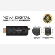 New Digital T2 007 INVISIBLE Stick HDMI Επίγειος Ψηφ.Δέκτης,MPEG4/H.265/DVB-T2/HEVC,FHD,Τηλ/ριο 2σε1