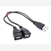 Powertech καλώδιο USB 2(A)/2xUSB 2(F), 0.20M