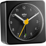 Braun BC02B Μαύρο Επιτραπέζιο/ταξιδίου ρολόι Quartz με αναλογικό καντράν και λειτουργία αφύπνισης
