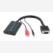 POWERTECH Μετατροπέας από VGA-USB-3.5mm audio jack σε HDMI 1.4V, 0.20cm | CAB-H070