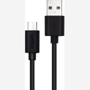 PHILIPS καλώδιο USB σε Micro USB DLC3104U-00, 1.2m, μαύρο | DLC3104U-00