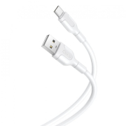 XO NB212 USB 2.0 Cable USB-C male - USB-A male Λευκό 1m