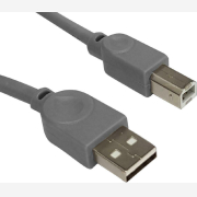 POWERTECH καλώδιο USB 2.0 σε USB Type Β CAB-U144, copper, 1.5m, γκρι | CAB-U144