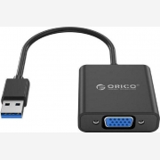 ORICO αντάπτορας USB 3.0 σε VGA UTV-BK, 1080p, 15cm, μαύρος | UTV-BK-BP