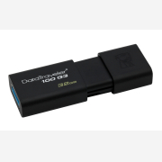 Kingston Data Traveler 100 G3 Μαύρο, USB Flash Μνήμη 32GB, USB 3.0