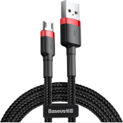 Baseus (CAMKLF-C91) Cafule Braided USB 2.0 to micro USB Cable Μαύρο/Κόκκινο 2m