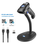 NETUM L8S Wireless 2.4GHz 1D/2D/QR Laser Barcode Scanner hand  Automatic with Stand/Mini USB