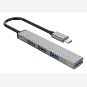 Orico USB 3.0 Hub 4 Θυρών με σύνδεση USB-A / USB-C Γκρι | AH-13-GY-BP