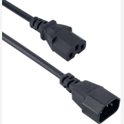 DeTech Καλώδιο προέκταση Ρεύματος για UPS/C14 to C13 socket Power Cord for UPS 1.5m black/18085