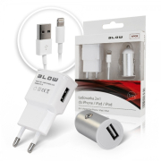 CHARGERS SET BLOW 2 in1 2,1 A IPHONE 5  (travel charger+ car charger+ usb cable)