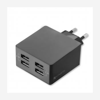 4smarts PowerPlug Quad USB Charger 4-port 4.8A black
