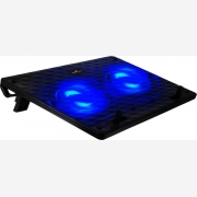 POWERTECH Βάση & ψύξη laptop PT-739 έως 17, 2x 120mm fan, LED, μαύρο | PT-739