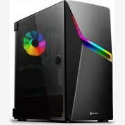 SADES PC case Niu mid tower 423x210x453mm, 1x fan, διάφανο πλαϊνό, μαύρο | SA-NIU (AK2)