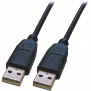 High Speed USB Cable A-A black. Plugs(93593)