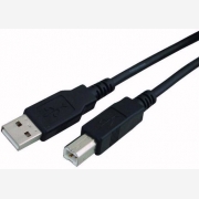 CABLE USB 2.0 Α-Β M/M 1.5m BLACK POWERTECH CAB-U016