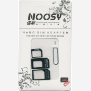 NOOSY Nano SIM & Micro SIM Adapter Set black