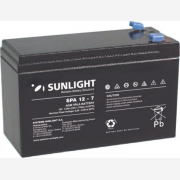 SUNLIGHT μπαταρία μολύβδου SPA12-7, 12V 7Ah, 6.3mm F | SPA12-7