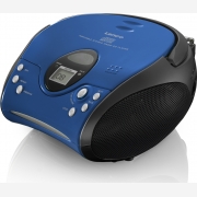 Lenco SCD-24 Blue/Black Φορητό ηχοσύστημα Boombox FM PLL CD/MP3 Player /2 x 2,5W