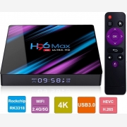 H96 MAX 4Κ Smart TV Box 2GB/16GB/Quad-Core/ Android 9.0/USB 3.0/BT 4.0/2.4G 5G Dual WiFi/LCD