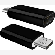 POWERTECH Adapter USB Type-C female σε OTG Micro USB 2.0 male, μαύρο | CAB-UC020