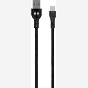 Powertech Braided USB 2.0 to micro USB Cable Μαύρο 1m (PTR-0004)