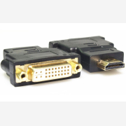 POWERTECH adapter HDMI 19pin male σε DVI I(DUAL LINK) 24+5 female.