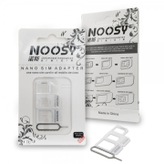 NOOSY 3 IN 1 ADAPTER MICRO SIM AND NANO-SIM CARDS WHITE