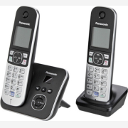 Panasonic KX-TG6822GB Duo Black Ασύρματο Τηλ.Σετ 2 τεμ.Ενδοεπικ/νία,φωτ.οθόνη,ανοιχτή συν.Τηλεφ/τής