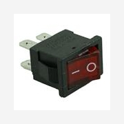 SWITCH ON OFF - 4PIN, Plastic, Black/Red