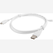 Lanberg Regular USB 2.0 to micro USB Cable Λευκό 0.5m (CA-USBM-10CC-0005-W)