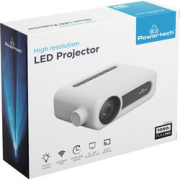 Powertech PT-982 Mini Projector Λάμπας LED με Wi-Fi και Ενσωματωμένα Ηχεία Λευκός