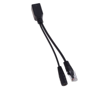 POE adapter with cables black
