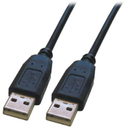High Speed USB Cable A-A black. 1.8m Plugs(93593)