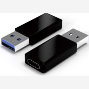 POWERTECH Adapter USB 3.0 male σε USB Type-C female, μαύρο | CAB-UC023