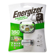 Energizer Φακός Κεφαλής LED Αδιάβροχος IPX4 με Μέγιστη Φωτεινότητα 350lm Vision HD+ Led Headlight Gr
