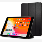 Spigen Smart Fold Flip Cover Δερματίνης / Σιλικόνης Μαύρο (iPad 2019/2020/2021 10.2)