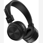 Hoco W25 Promise Ασύρματα/Ενσύρματα On Ear Ακουστικά με 12 ώρες Λειτουργίας Μαύρα