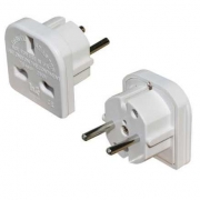 OEM UK to EU AC 220V Universal Plug Adapter White/17107