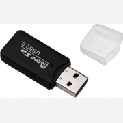 POWERTECH mini card reader PT-893, Micro SD card, μαύρος | PT-893