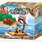 SLUBAN Τουβλάκια Pirate, Pirate Raft M38-B0277, 64τμχ