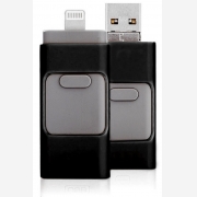 Bijoux - USB Stick - 32GB - USB3.0/MicroUSB/Lightning - Black