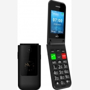 Powertech Sentry Dual II,PTM-23 μαύρο,κινητό τηλέφ.2G για ηλικιωμένους, 2 οθόνες 2,4 & 1,44,SOS