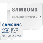Samsung Evo Plus (2021) microSDXC 256GB Class 10 U3 V30 A2 με αντάπτορα