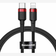 Baseus Cafule Lightning Braided USB-C to Lightning Cable 18W Κόκκινο 1m (CATLKLF-91)