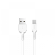 Hoco Regular USB 2.0 Cable USB-C male - USB-A male Λευκό 1m (X20 Flash)