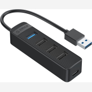 ORICO USB Hub TWU32-4A, 1x USB Type-C, 4x USB ports, μαύρο | TWU32-4A-BK-EP