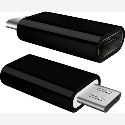 POWERTECH Adapter USB Type-C female σε OTG Micro USB 2.0 male, μαύρο | CAB-UC020