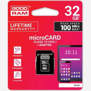 GoodRam M1AA microSDHC 32GB cl.10 UHS-I + adapter  (100MB/s)